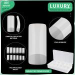 500PCS Square Fake Nails Acrylic Natural Clear Reusable False Nail Tips For Nail