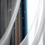 Thermal Insulated Geometric Pattern Jacquard Blackout Drapes Window Curtains
