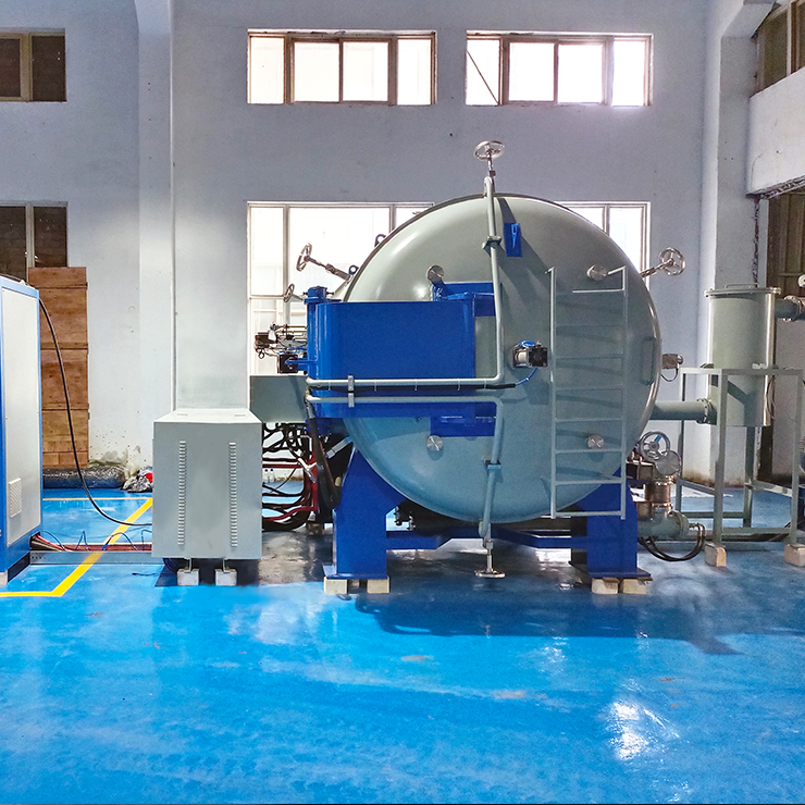 1800C Vacuum Carbonization Induction Furnace Horizontal Structure With PLC Control
