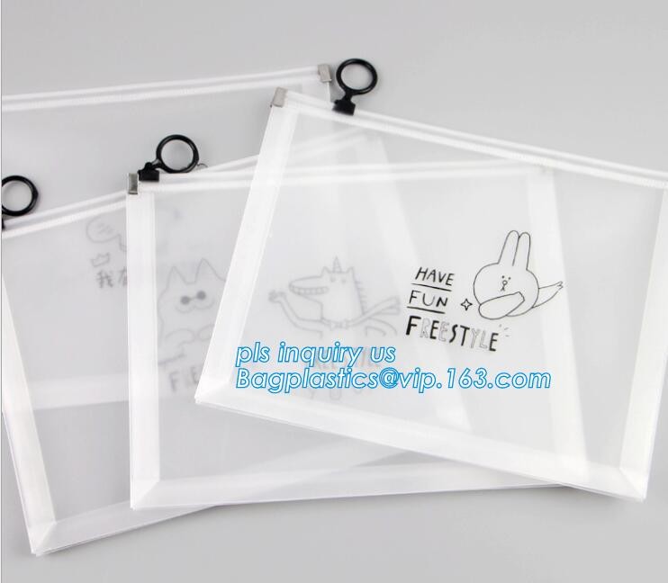 100% Biodegradable eco-friendly k slider plastic transparent clear EVA bag, stationery package slider bag with cus