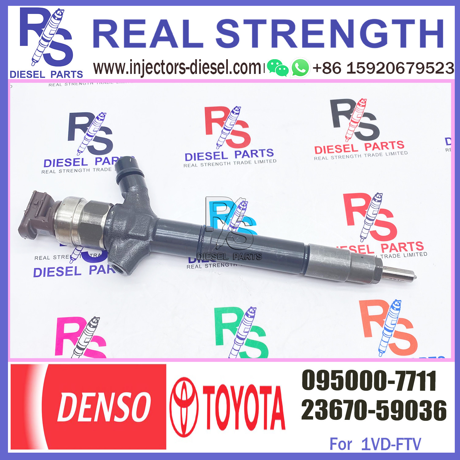 Diesel Common Rail Injector 23670-59035 095000-7711 For Land Cruiser 1VD-FTV