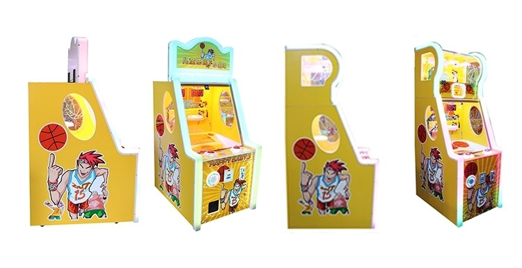 Led Coin Operated Happy Basketball Machine Kids Shooting Simulator 12 Months Warranty