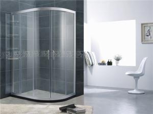 Wholesale Offset Quadrant Aluminum Alloy Glasss Shower Door with Stainless Rollers from china suppliers