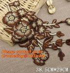 Lace Collar Applique Neckline Lace Crochet Flower Motif Patchwork Sewing Access