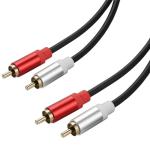 Premium Twin 2 Phono RCA Male To 2RCA Male Audio OFC Cable Pod MP3