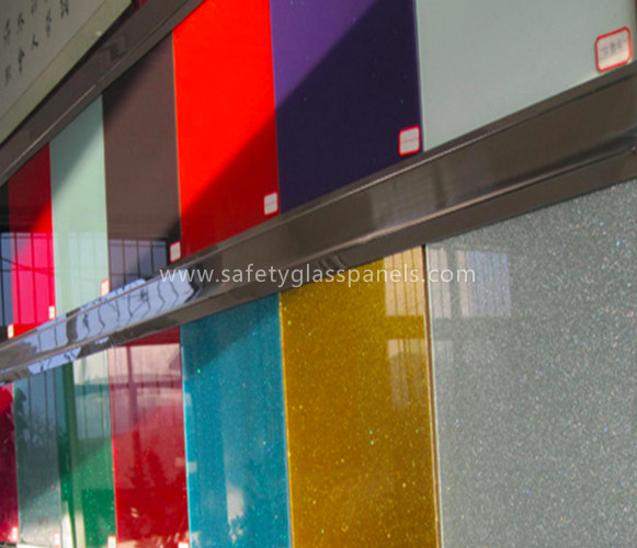High Intensity Screen Printing Glazed Glass Shower Doors , Heat Resitant Bent Glass