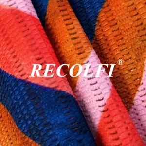 Wholesale Interfiliere ShangHai Exhibitor Knitting 4 Way Textured Jacquard Circular Recycled Spandex Fabric Matalan Beachwear from china suppliers