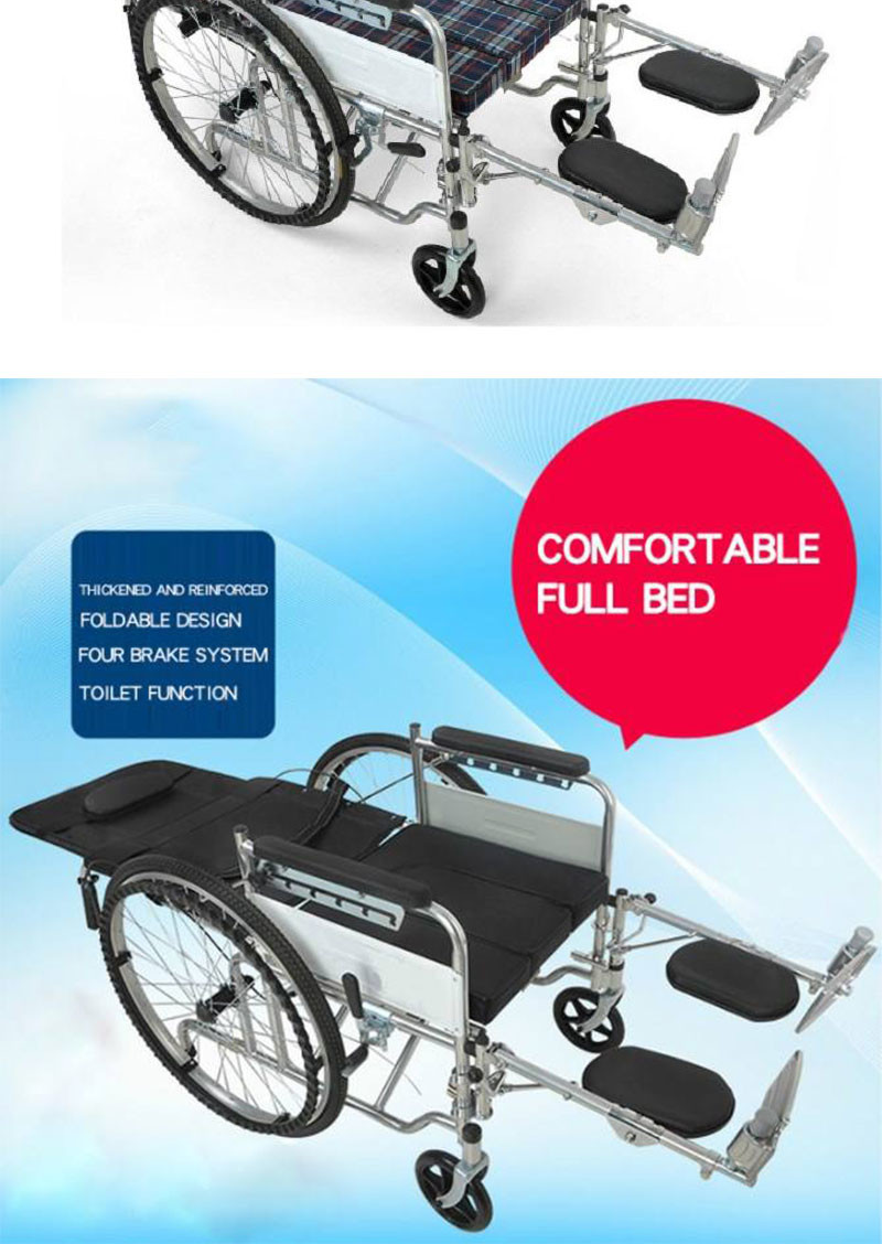 Light Manual Medical Transport Wheelchair Rehabilitation Equipment Load 100kg