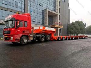 Wholesale 9 Line 18 Axle Hydraulic Steering Modular Trailer For Heavy Equipment Transport from china suppliers