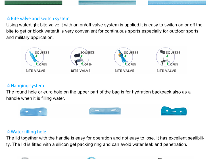 TPU PEVA 2.0 Liter Hydration Triathlon Water Bottle Foldable design