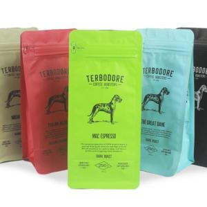 Wholesale Aluminum Foil Flat Bottom Coffee Pouch Matte Printing Square Bottom 250g 500g 200 Microns from china suppliers
