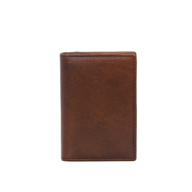 First-Layer Cowhide Credit Card Holder with Multiple Slots and Anti-Theft RFID Technology