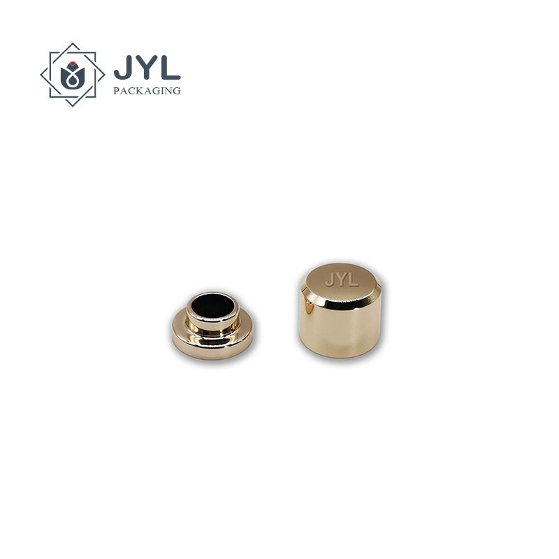 Magnetic Metal Perfume Cap Electroplated Zinc Alloy Anti Corrosion