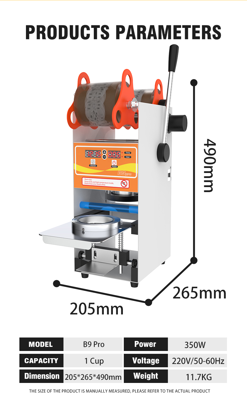 B2B Sealing Machine For Drinks Coffee Hot Drinks With 350w Power And 1 Cup Capacity
