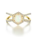 925 Sterling Silver Natural Gemstone Jewelry Round Faceted Rainbow Moonstone