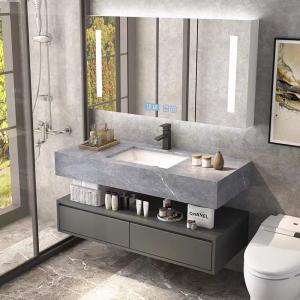 Wholesale Solid Wood Bathroom Vanity Cabinets Furniture European Modern Minimalist With Single Sink from china suppliers