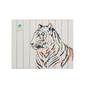 Wholesale Ribbon Tiger Abstract Animal Paintings , Colorfast Wall Designing Painting from china suppliers