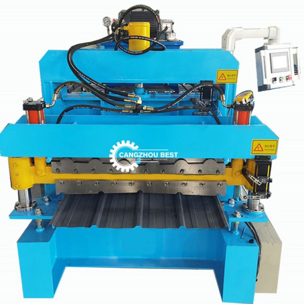 Double Layer Glazed Tile Ppgi Ibr Sheet Making Machine Trapezoidal Roof Press