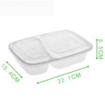 Best-selling high quality 2 compartments airtight disposable food container