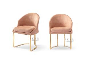 Wholesale Upholstered European Style Metal Dining Chair W002D5C from china suppliers