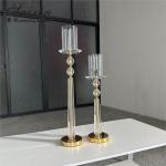 New Design Set Gold Candle Holder Stand Metal Wedding Decoration Supplies