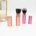 Pink ISO9001 Nylon Retractable Makeup Brush 10.5*2.5cm