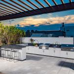 BBQ Grill Metal Outdoor Kitchen Cabinets Minimalist Luxury SS 304