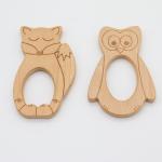 Animal shaped Wooden Baby teether Ring