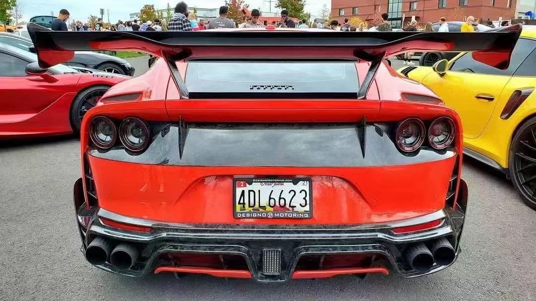 For Ferrari 812 Carbon Fiber Body Kit 812 Upgraded MSY Style Carbon Fiber Front and Rear Bumper Spoiler Wing