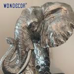 3D Elephant Head Sculpture Stainless Steel High Durability