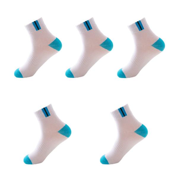 Spot Men Outdoor Knitted Cotton Plain Coloured Socks White Athletic Basketball