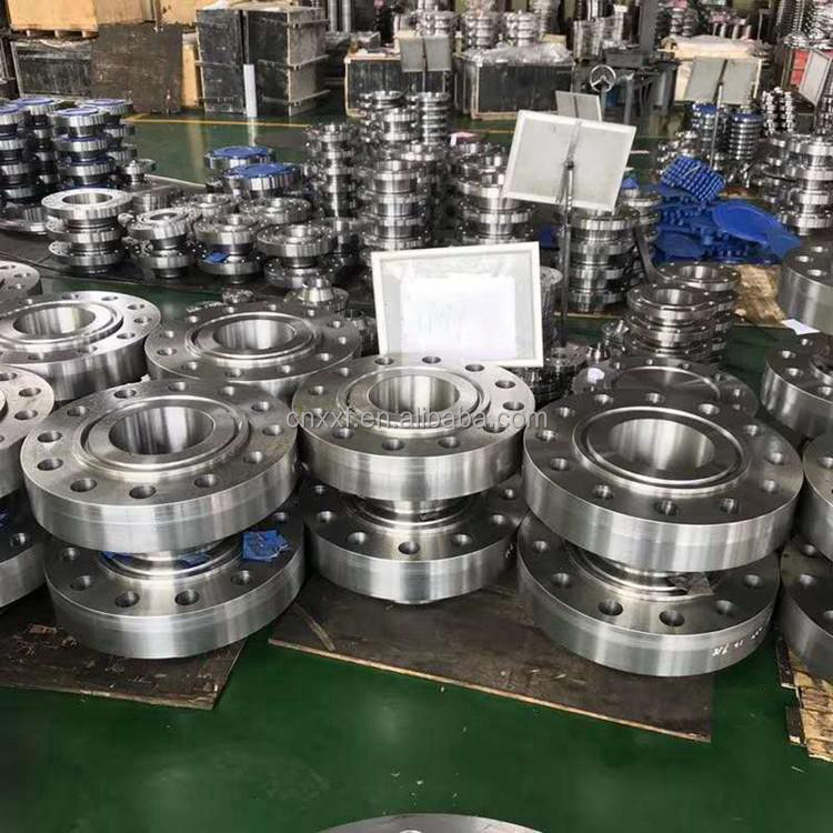 NXF Direct 2205 Duplex Stainless Steel Flange per ASTM/ASME A240 UNS S32205/S31803 Silver 1/2' 48' OEM Customizable Forged