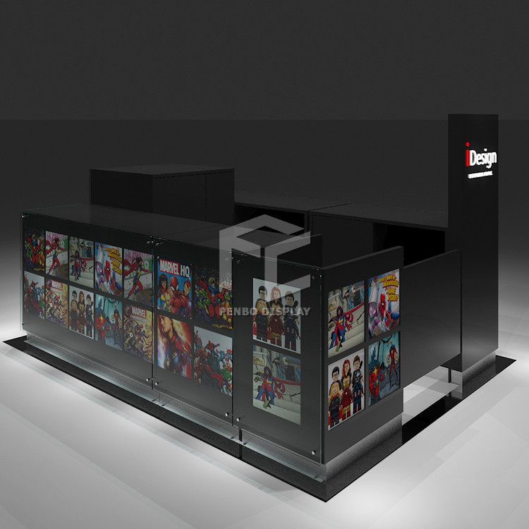 Wooden Plywood T Shirt Kiosk 3D Printing Clothing Mall Kiosk