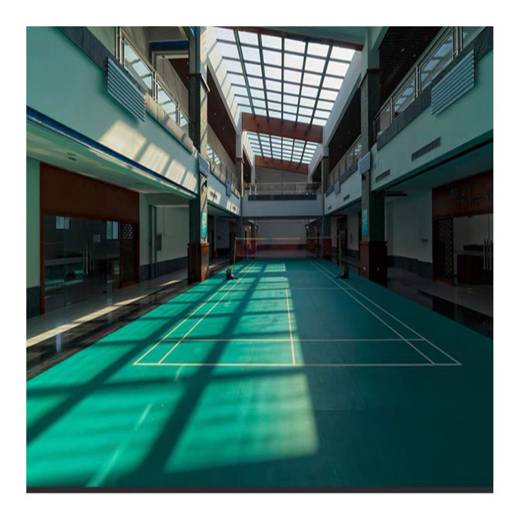 Safety PVC Sports Flooring Colorful Indoor Badminton Mat 6.0mm Thickness