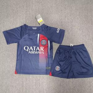 Wholesale Royal Blue Premium Fabric Kids Soccer Jerseys Customizable Soccer Uniforms from china suppliers