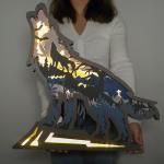 3D Wooden Animals LED Night Light Festival Decoration Desktop Desk Table Living