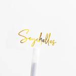 Clear Gold Foil Waterproof Plastic Stickers Self Adhesive Vinyl Transparent Logo