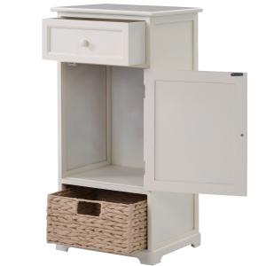 Wholesale White Vintage 12.5lbs 33”H Livingroom End TableWith Basket Accent Style from china suppliers