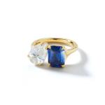 Custom Women Girls Jewelry Adjustable Open Rings with Big Stones in 925 Sterling