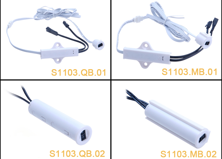Plastic Electronic IR Sensor Light Switch DC 12V For Cabinets Wardrobes
