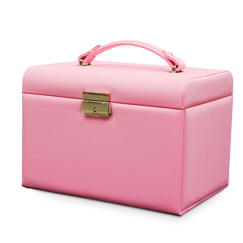 Durable Big Pink Luxury Jewelry Box Lightweight Custom Logo Eco Friendly