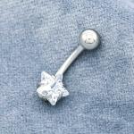 Hollywood 8mm Star Belly Button Piercing 316 Stainless Steel