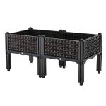 120cm Length PP Large Plastic Rectangular Planter Boxes With Legs