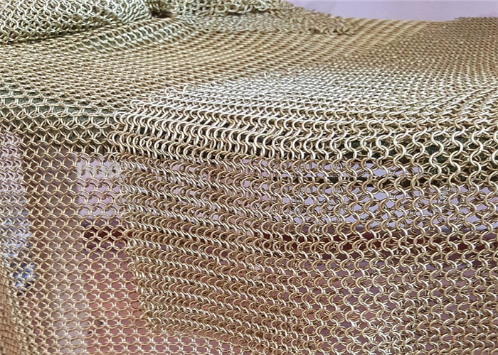 22mm Round Silver Stainless Steel Chainmail Ring Mesh Curtain