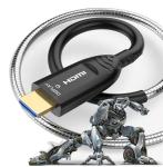 Armored HDMI 2.0 AOC fiber optic cable for CCTV surveillance broadcast