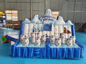 Wholesale Commercial Inflatable Sport Game Penguins Cartoon Figure Inflatable Obstacle Course Escape Game For Event from china suppliers