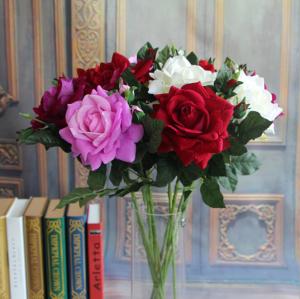 Wholesale UVG FLRS72 Wholesale Wedding Centerpiece Free Sample Cheap Artificial Red Rose Flower from china suppliers