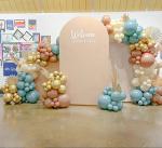 Innovative Arch Tension Fabric Anniversary Party Backdrop Custom Wedding Photo