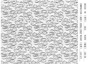 Wholesale Washable Polish Lace Fabric , Elastic Bridal Lace Fabric Weave from china suppliers