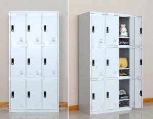 Wholesale Swing 9 Door Metal Office Lockers Furniture Steel Storage Cabinet from china suppliers